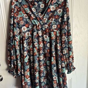 Floral Long Sleeve Dress